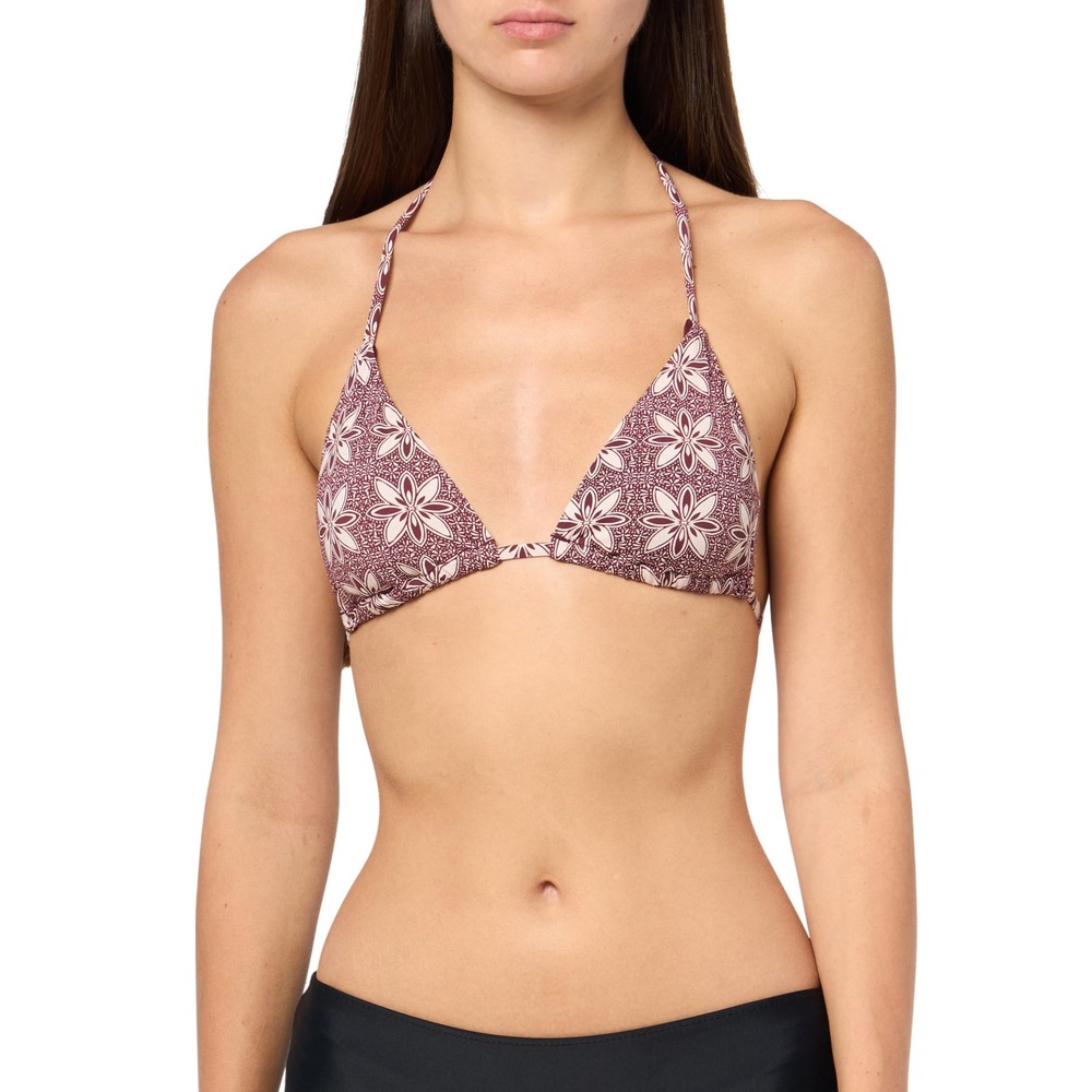 NWT Roxy Womens Bikini Top Port Floral Triangle UPF 50+ Sun Protection Medium